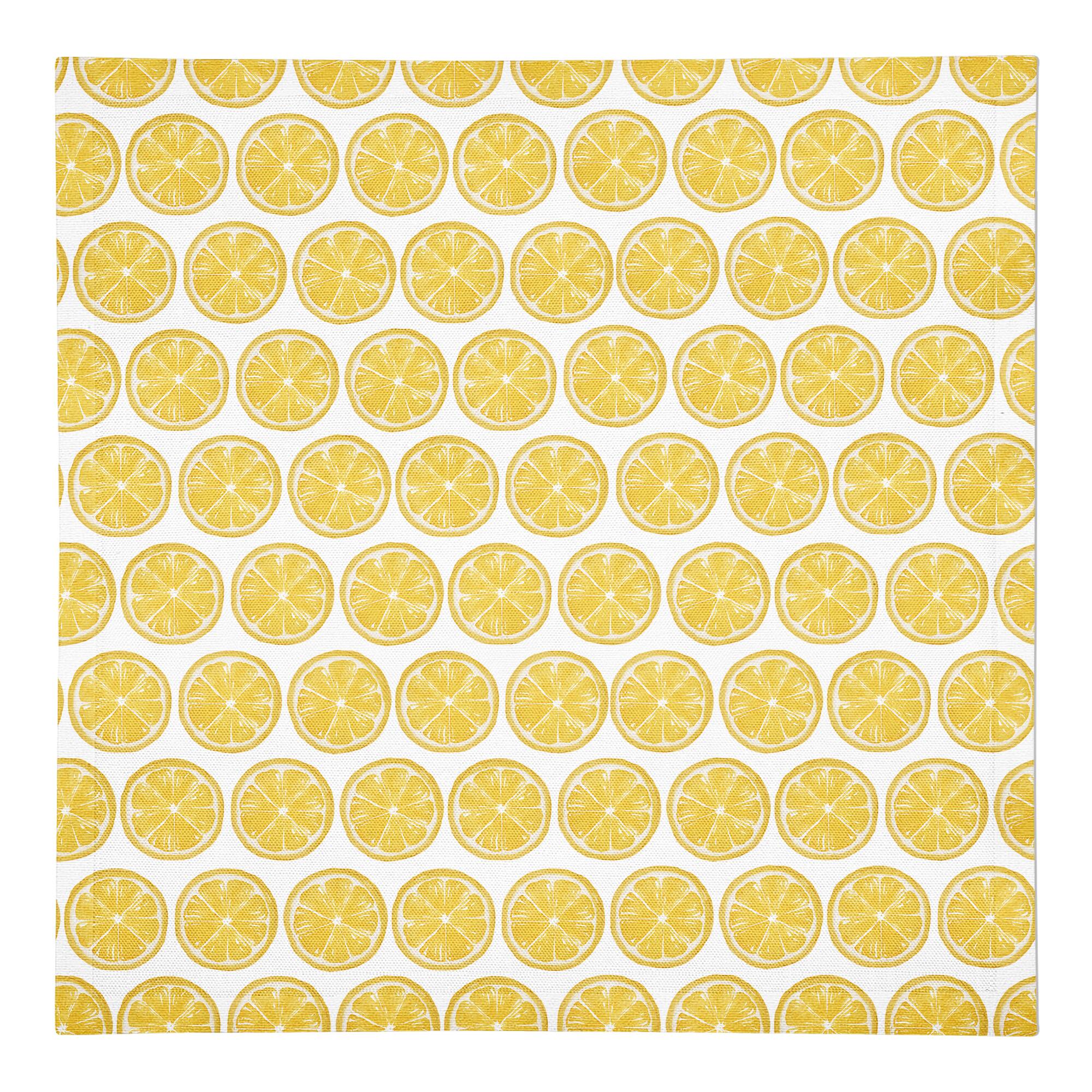 Lemon Pattern 10" x 10" Cotton Twill Napkin